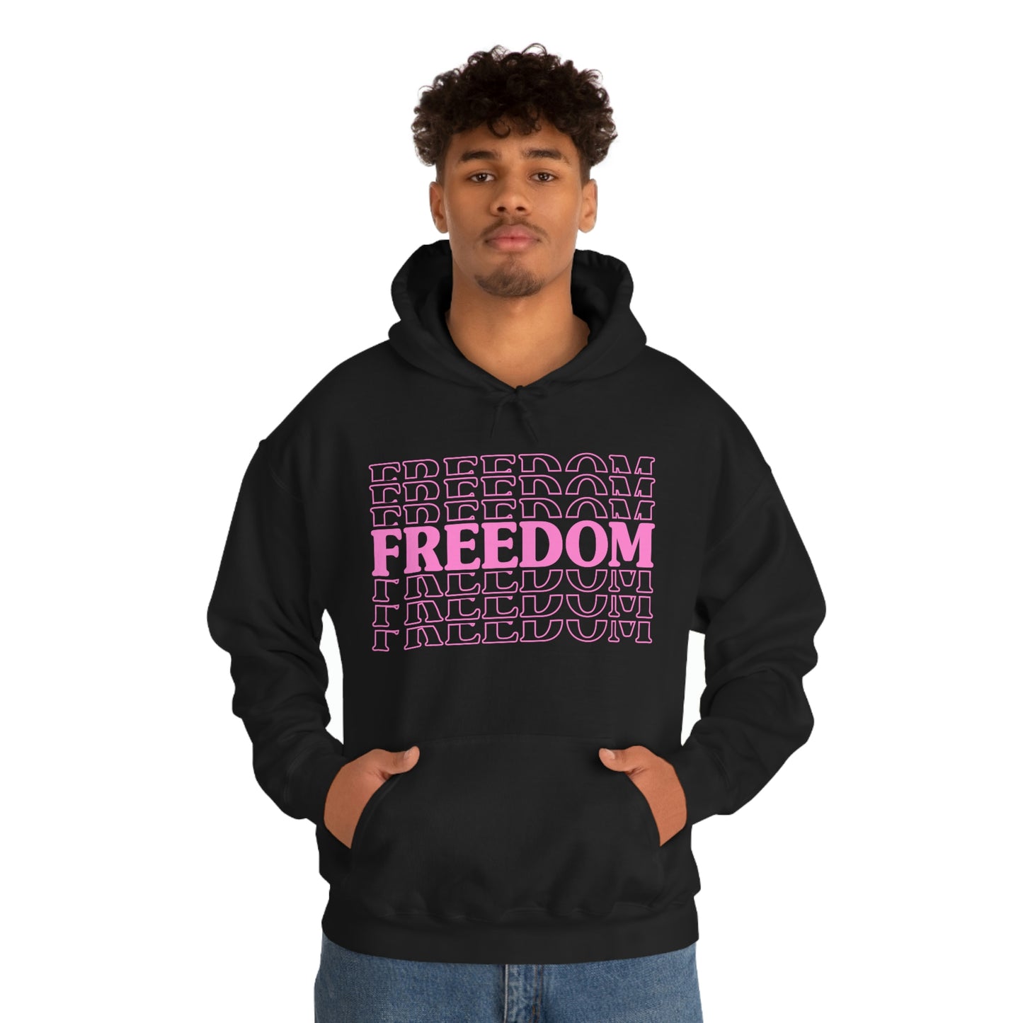 FREEDOM FREEDOM FREEDOM PINK (Unisex Heavy Blend™ Hoodie)