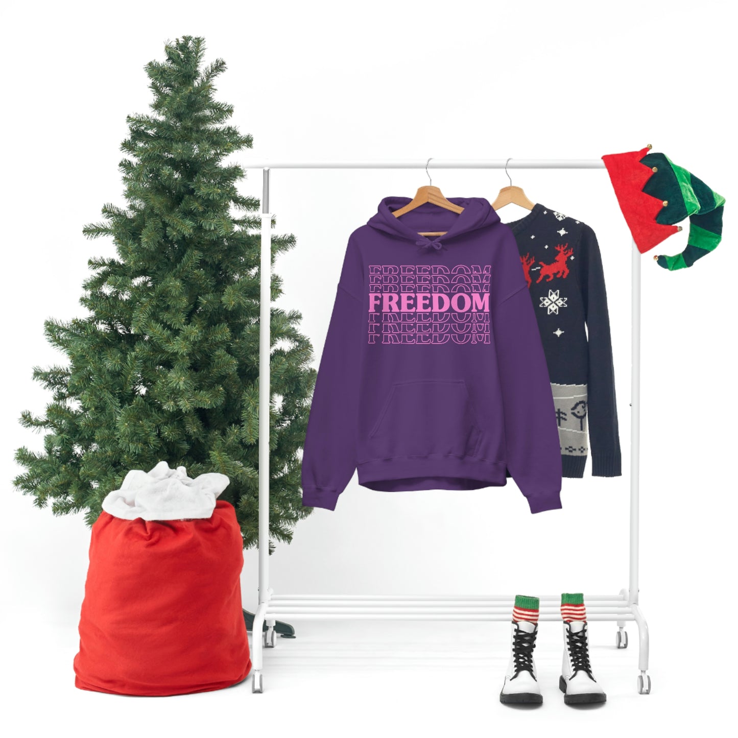 FREEDOM FREEDOM FREEDOM PINK (Unisex Heavy Blend™ Hoodie)