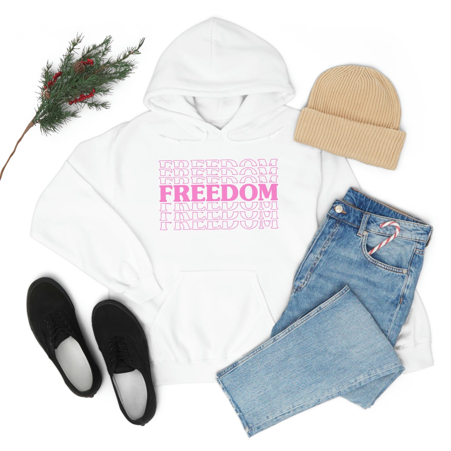 FREEDOM FREEDOM FREEDOM PINK (Unisex Heavy Blend™ Hoodie)