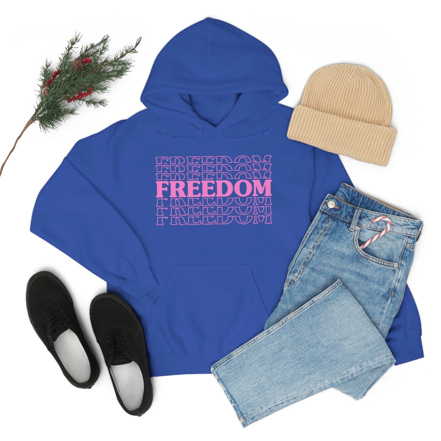 FREEDOM FREEDOM FREEDOM PINK (Unisex Heavy Blend™ Hoodie)