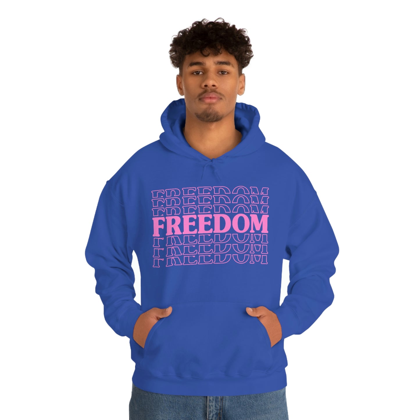 FREEDOM FREEDOM FREEDOM PINK (Unisex Heavy Blend™ Hoodie)