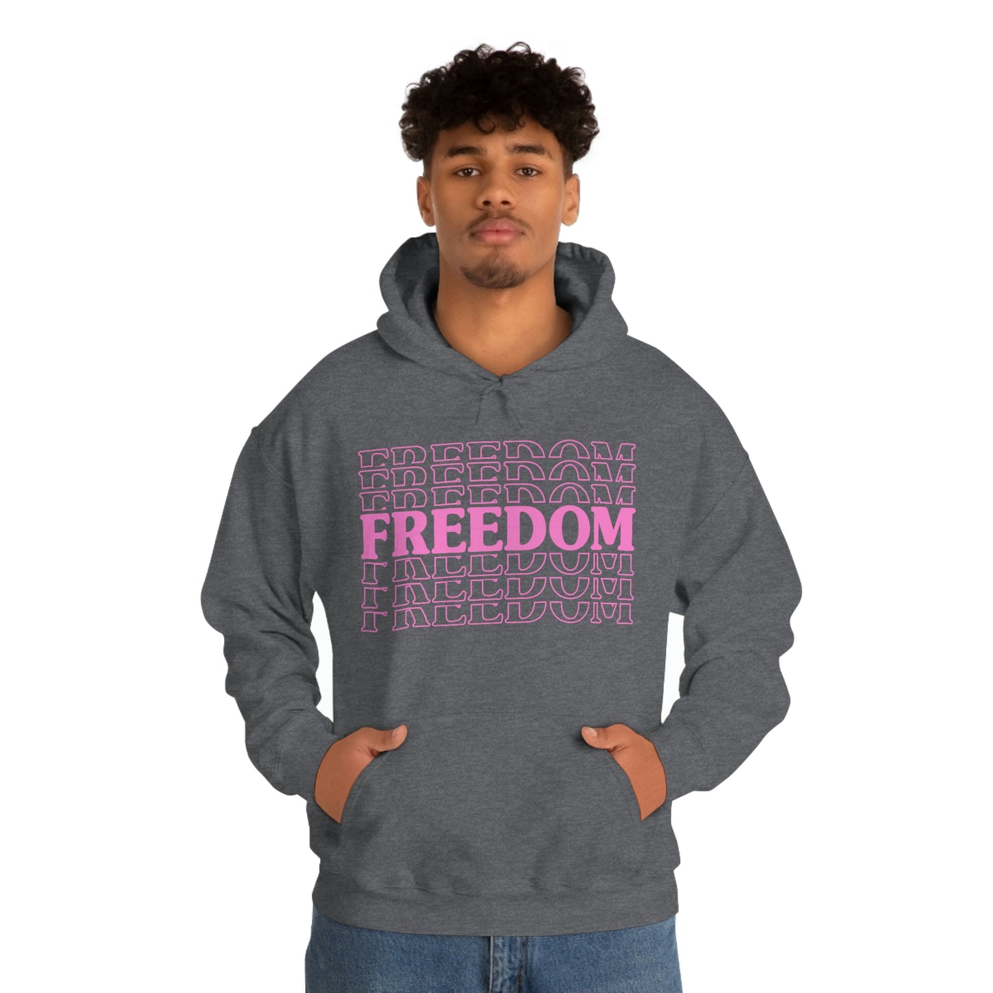 FREEDOM FREEDOM FREEDOM PINK (Unisex Heavy Blend™ Hoodie)