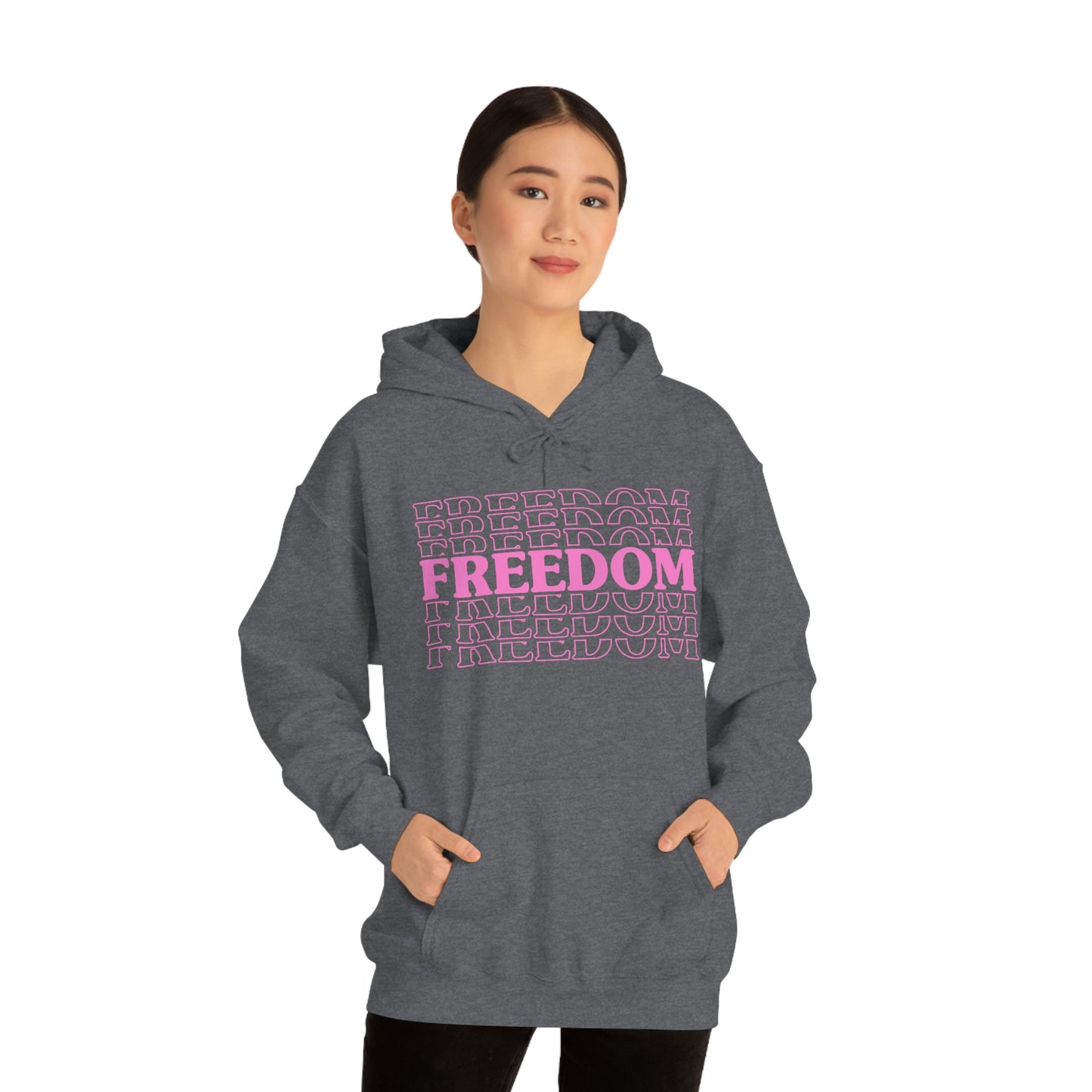 FREEDOM FREEDOM FREEDOM PINK (Unisex Heavy Blend™ Hoodie)