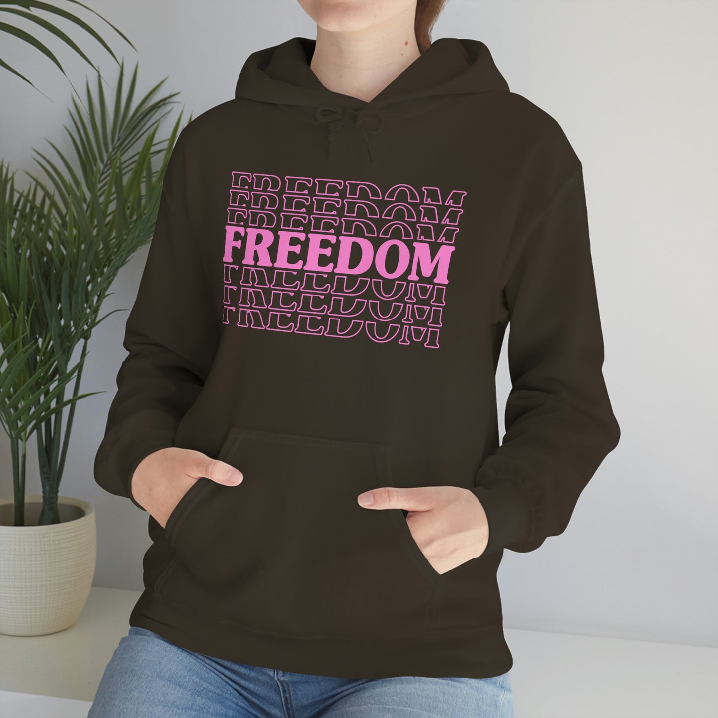 FREEDOM FREEDOM FREEDOM PINK (Unisex Heavy Blend™ Hoodie)