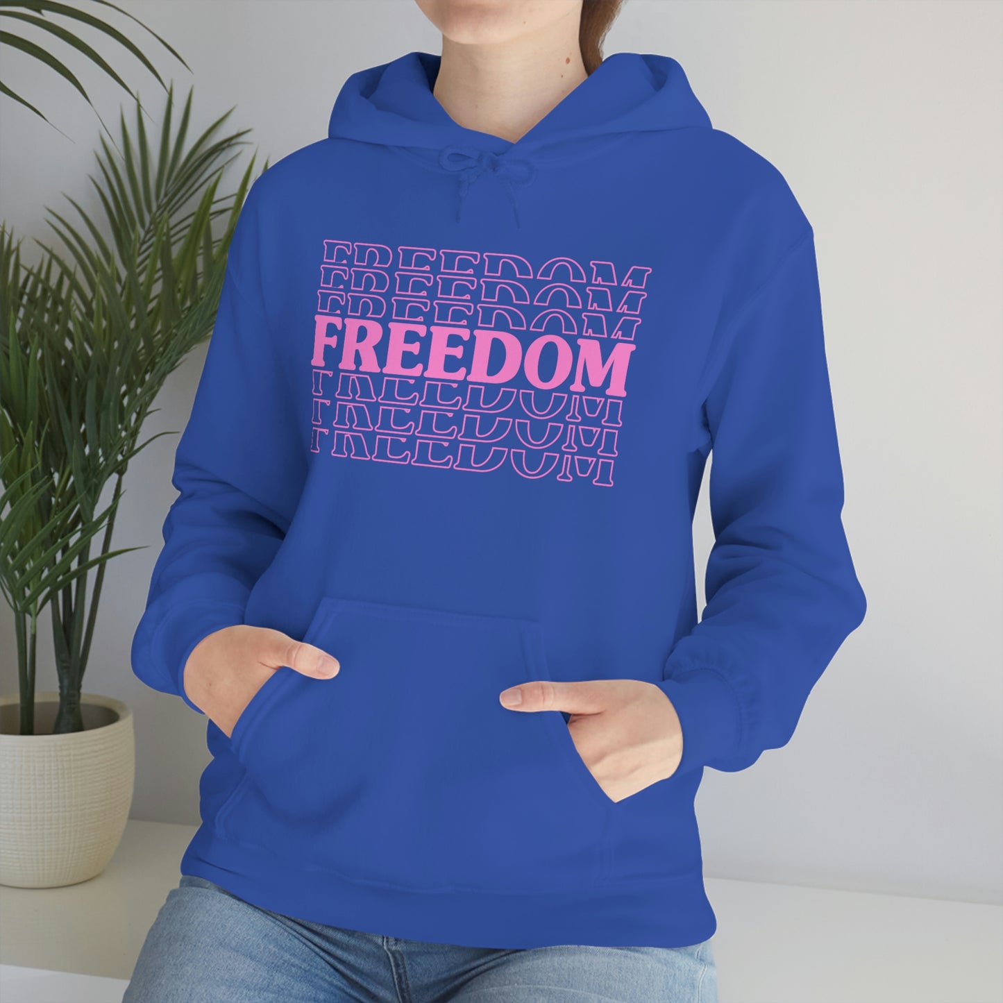 FREEDOM FREEDOM FREEDOM PINK (Unisex Heavy Blend™ Hoodie)