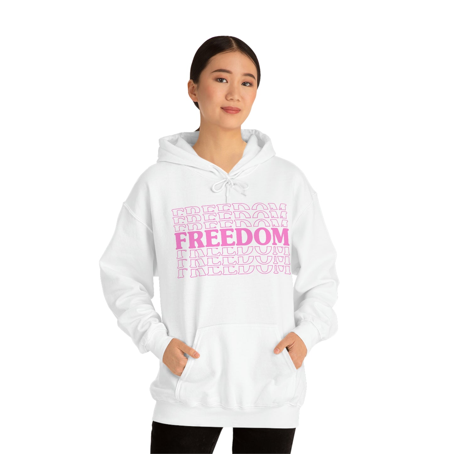 FREEDOM FREEDOM FREEDOM PINK (Unisex Heavy Blend™ Hoodie)