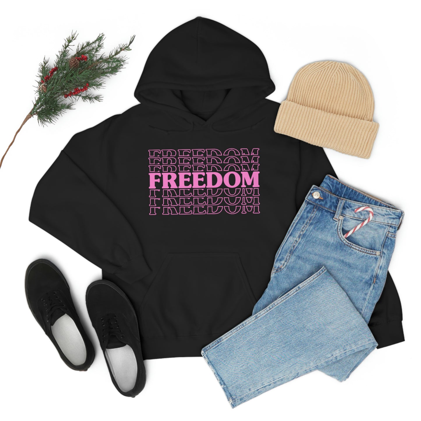 FREEDOM FREEDOM FREEDOM PINK (Unisex Heavy Blend™ Hoodie)