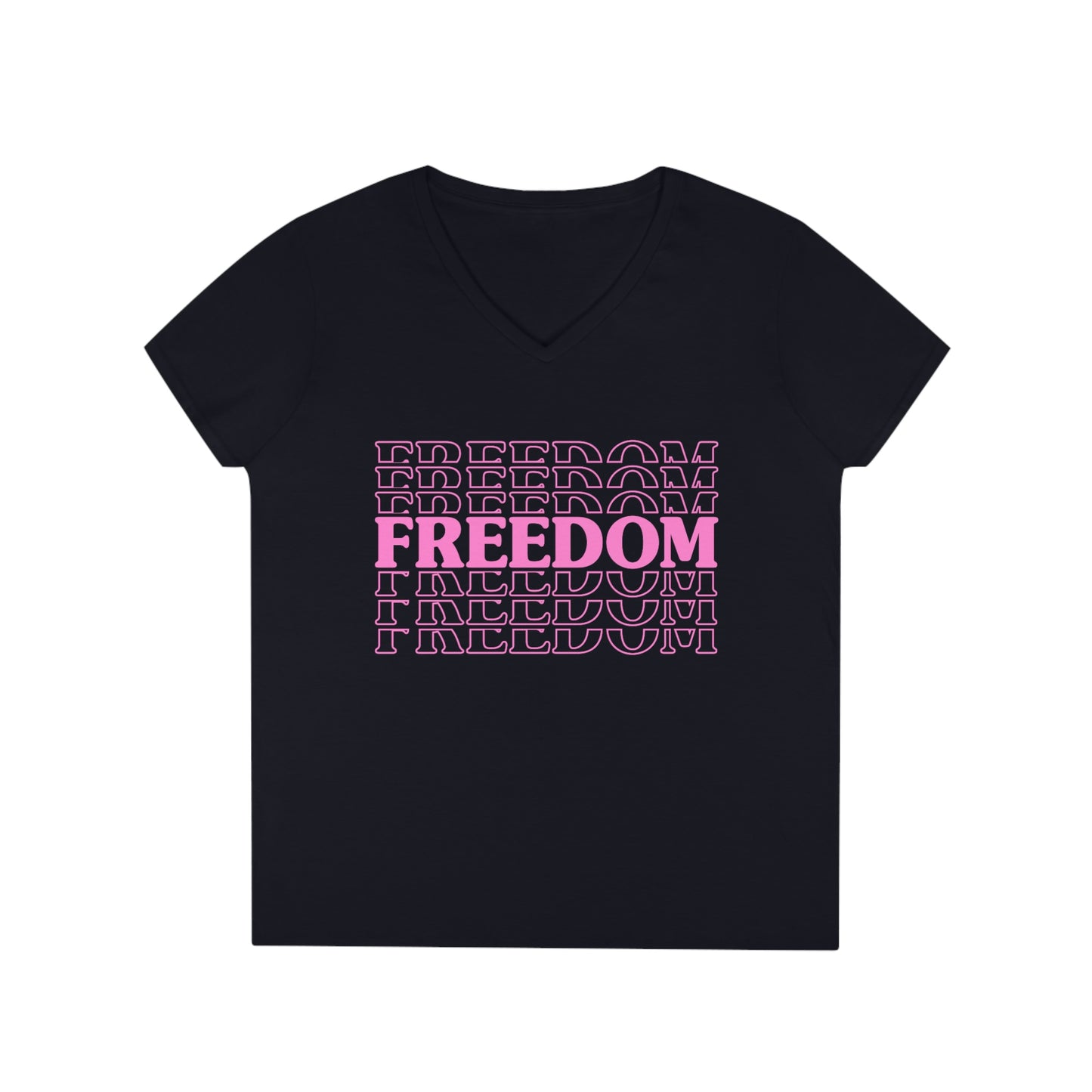 FREEDOM FREEDOM FREEDOM (Ladies' V-Neck T-Shirt)