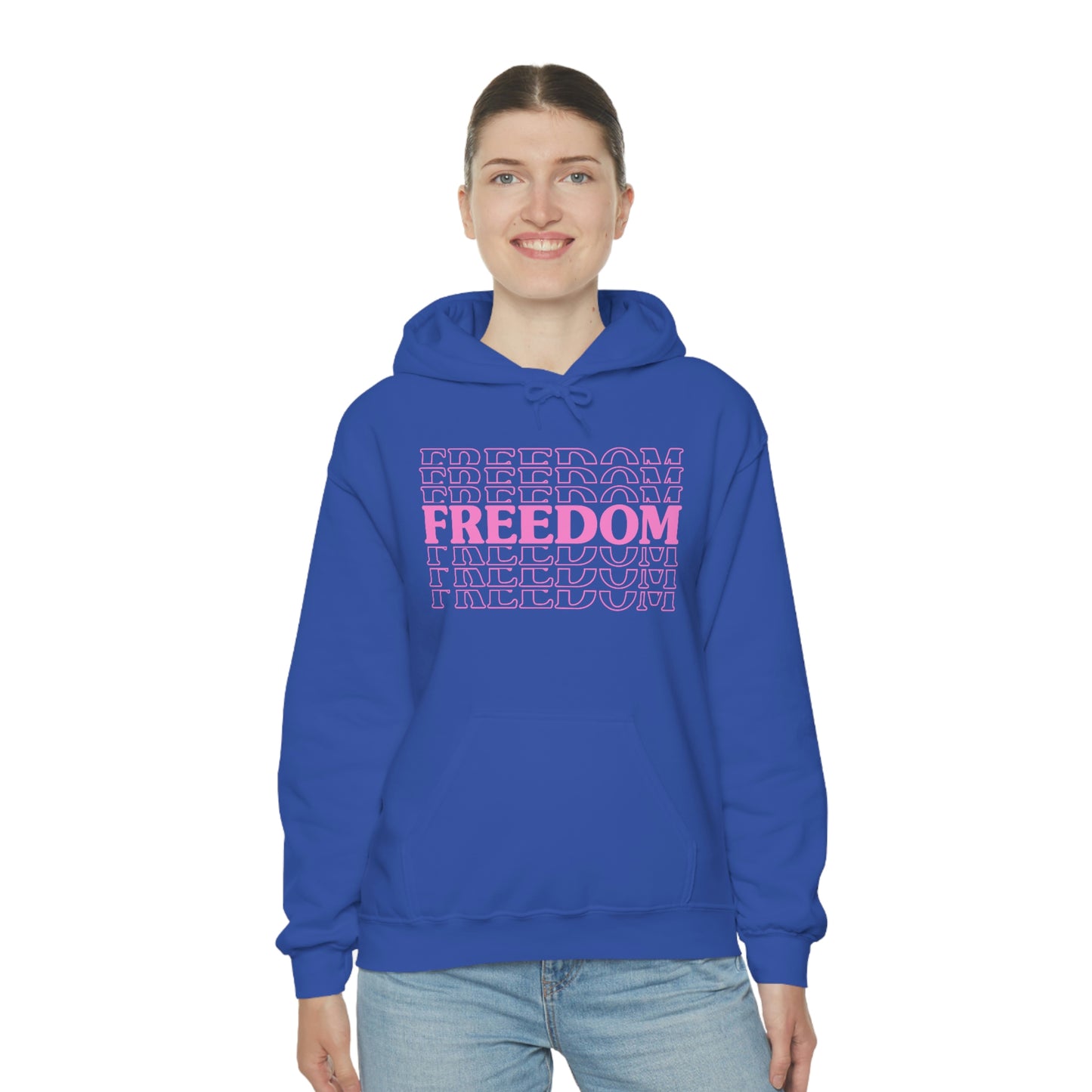 FREEDOM FREEDOM FREEDOM PINK (Unisex Heavy Blend™ Hoodie)