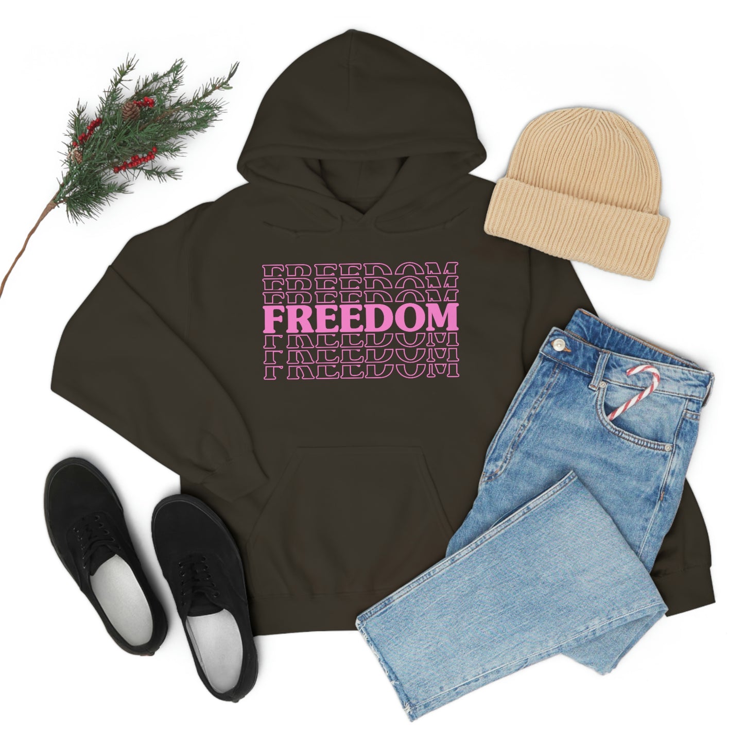 FREEDOM FREEDOM FREEDOM PINK (Unisex Heavy Blend™ Hoodie)