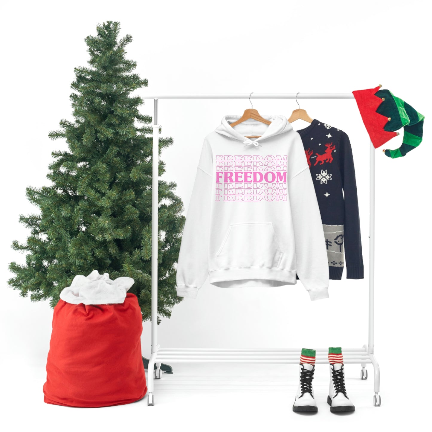 FREEDOM FREEDOM FREEDOM PINK (Unisex Heavy Blend™ Hoodie)