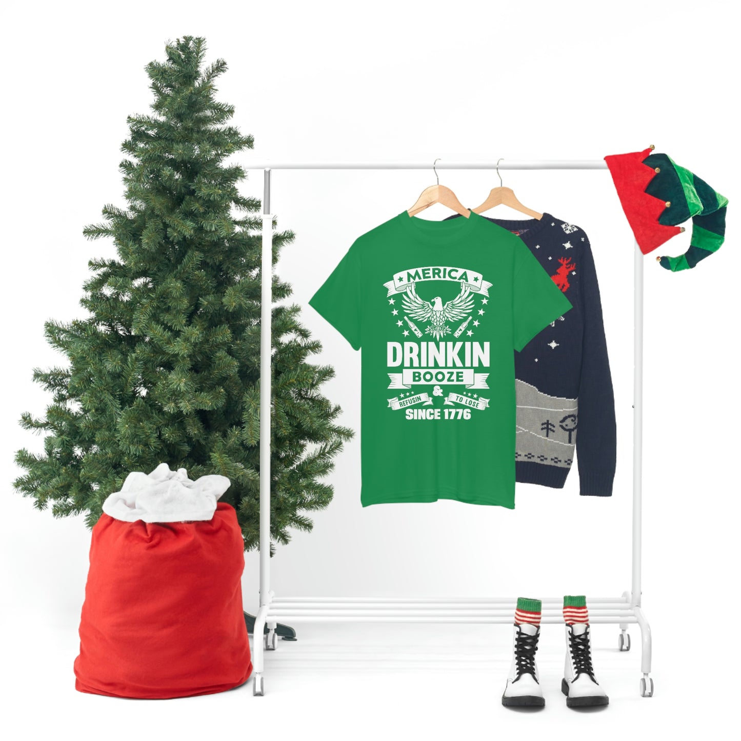 MERICA DRINKIN BOOZE REFUSING TO LOSE (Unisex t-shirt)