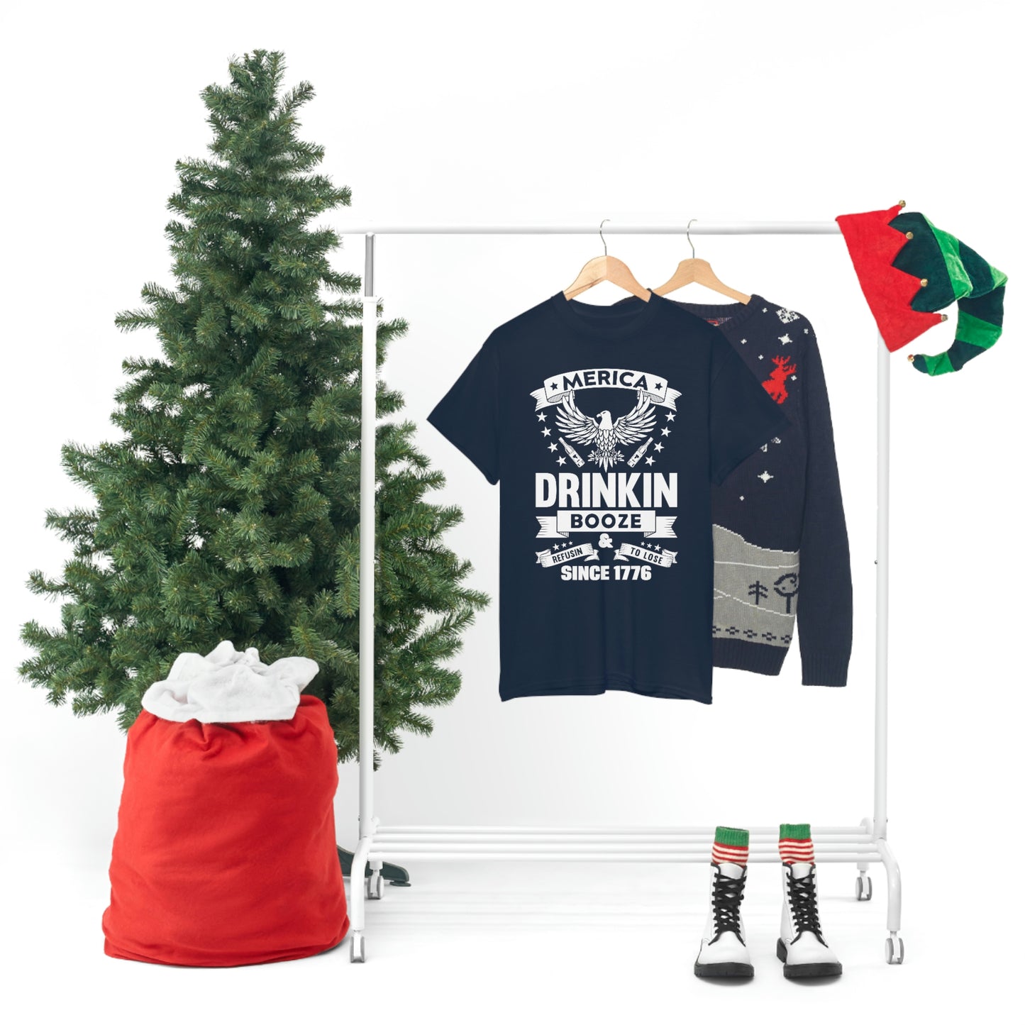 MERICA DRINKIN BOOZE REFUSING TO LOSE (Unisex t-shirt)