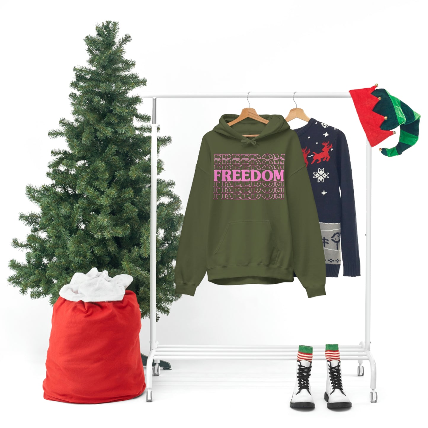 FREEDOM FREEDOM FREEDOM PINK (Unisex Heavy Blend™ Hoodie)