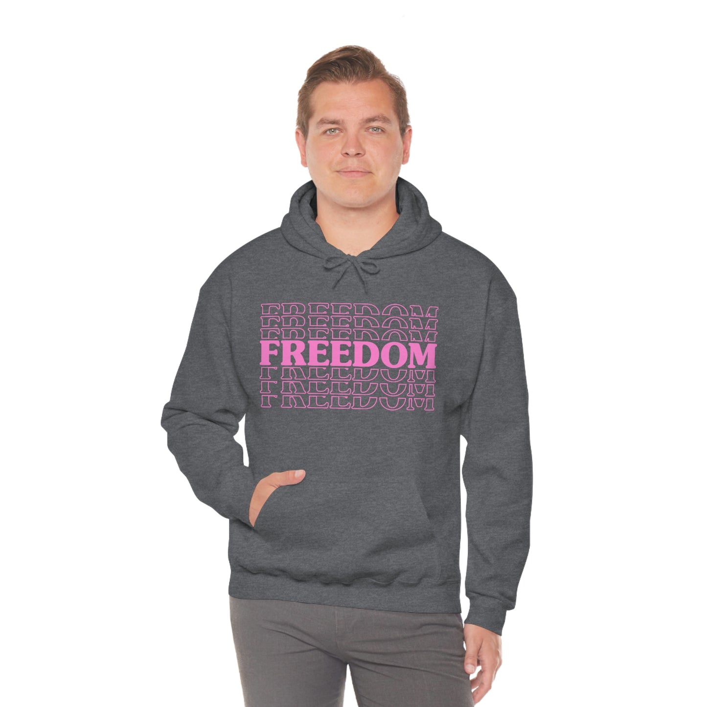 FREEDOM FREEDOM FREEDOM PINK (Unisex Heavy Blend™ Hoodie)