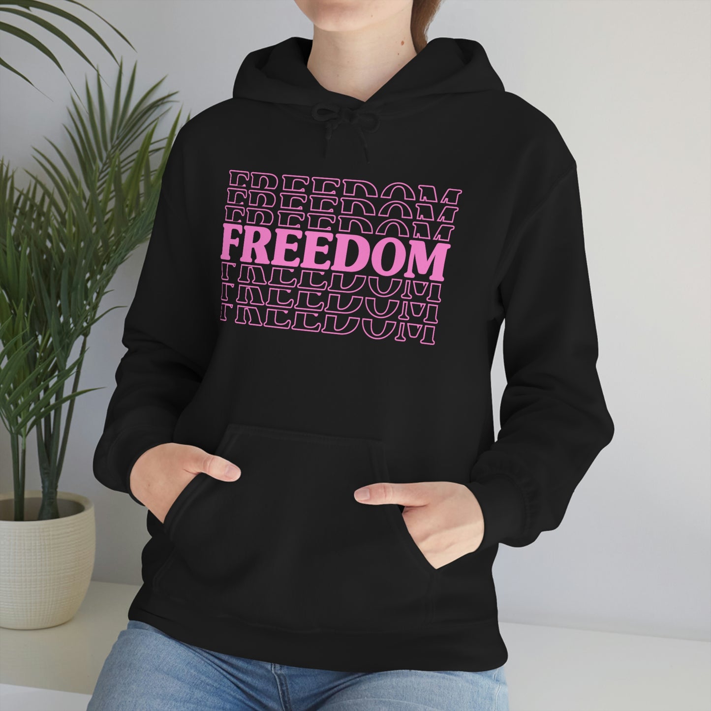 FREEDOM FREEDOM FREEDOM PINK (Unisex Heavy Blend™ Hoodie)