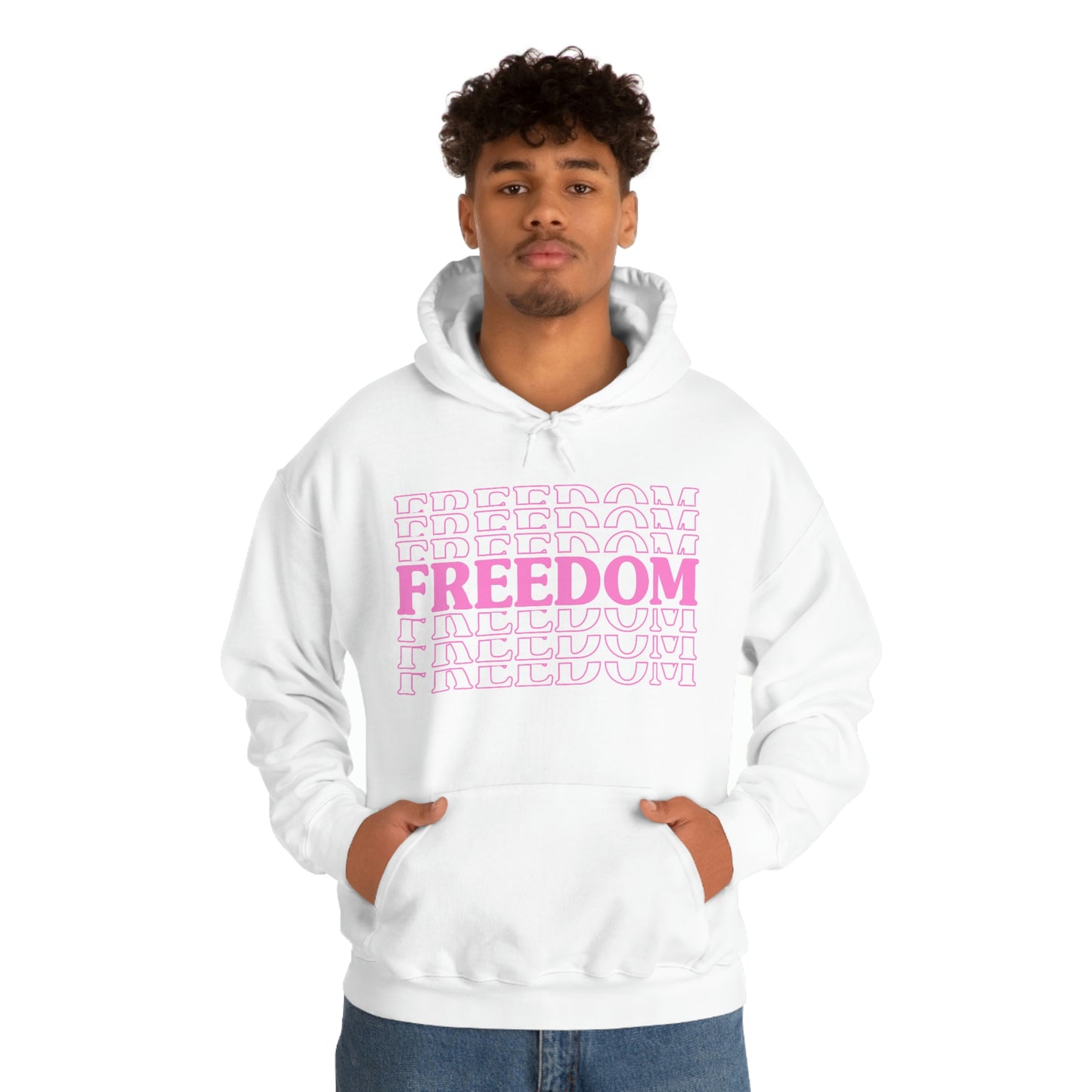 FREEDOM FREEDOM FREEDOM PINK (Unisex Heavy Blend™ Hoodie)
