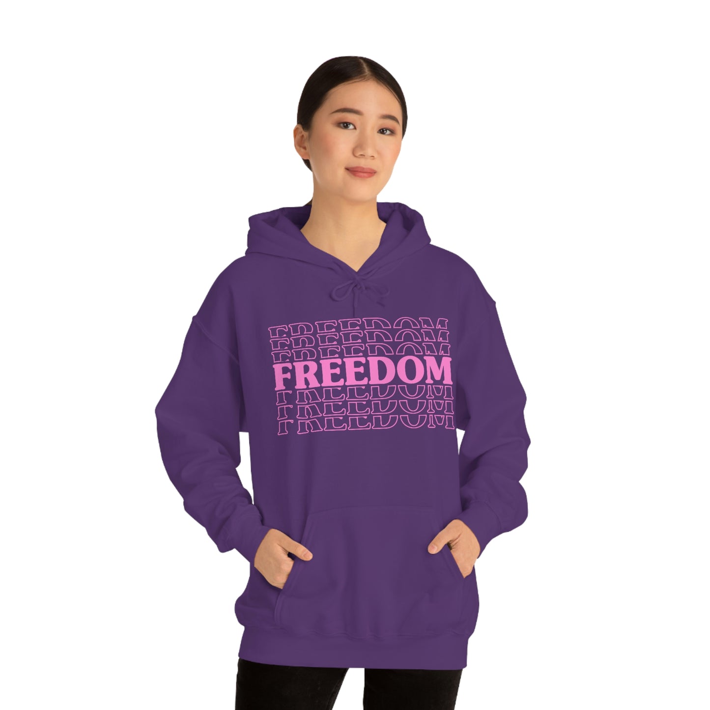 FREEDOM FREEDOM FREEDOM PINK (Unisex Heavy Blend™ Hoodie)