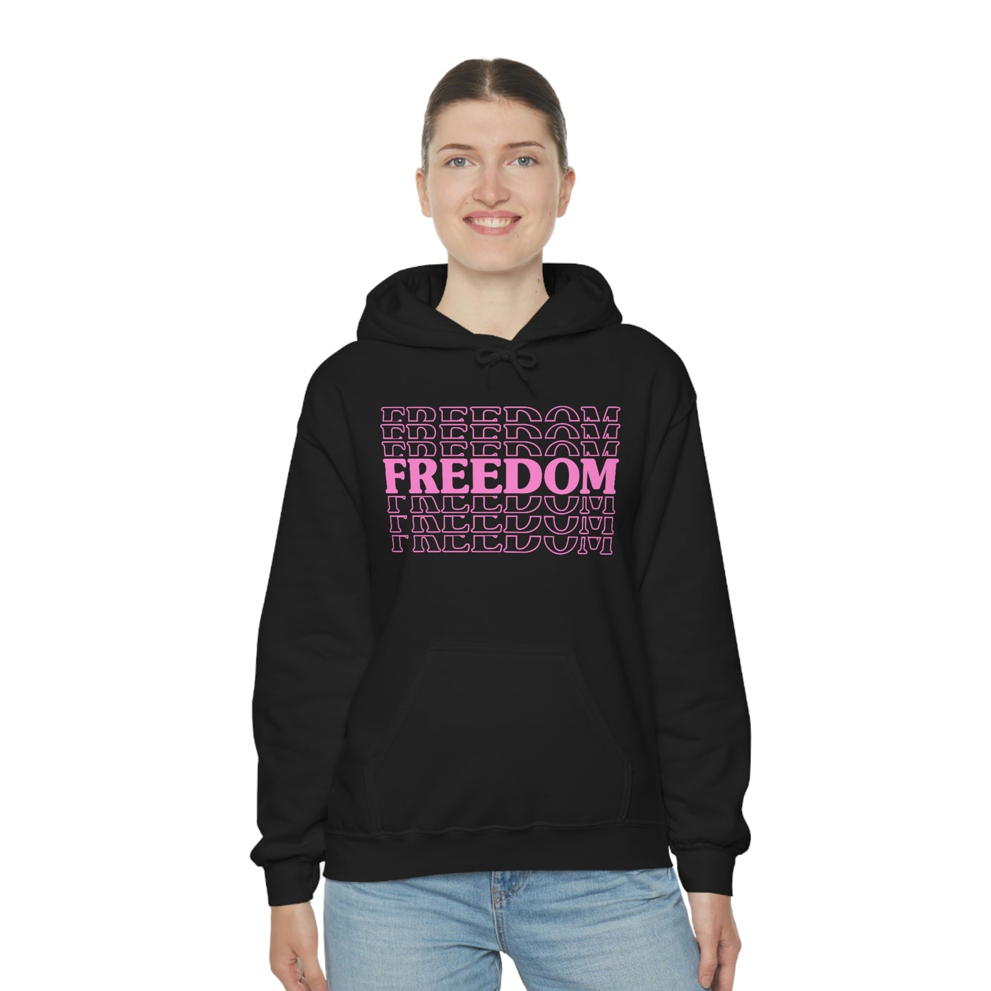 FREEDOM FREEDOM FREEDOM PINK (Unisex Heavy Blend™ Hoodie)