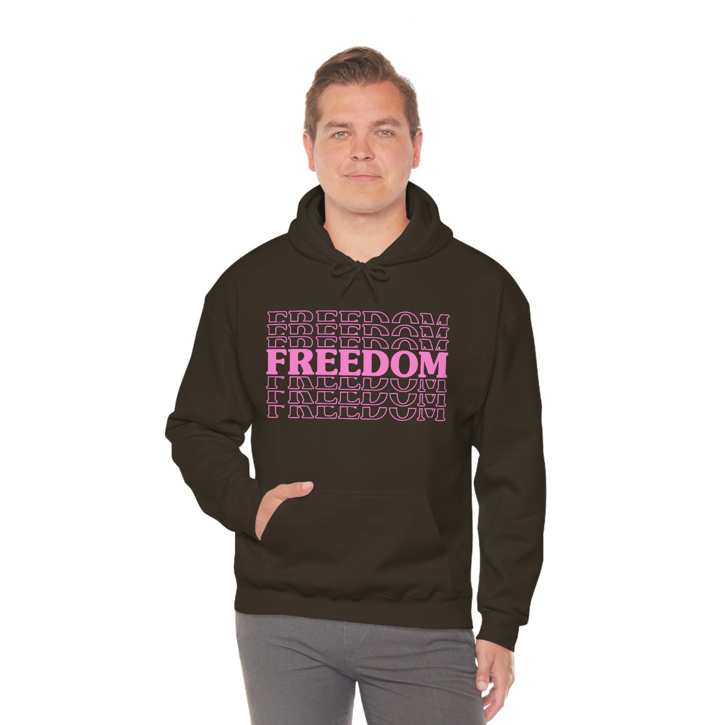 FREEDOM FREEDOM FREEDOM PINK (Unisex Heavy Blend™ Hoodie)