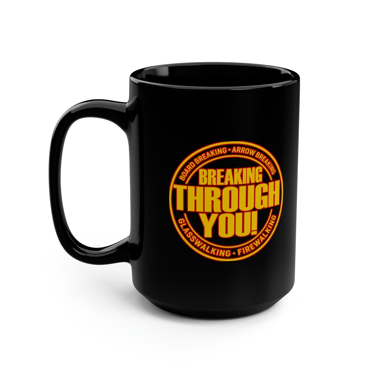 I WALKED ON FIRE IN 2023 (Black Mug, 15oz)