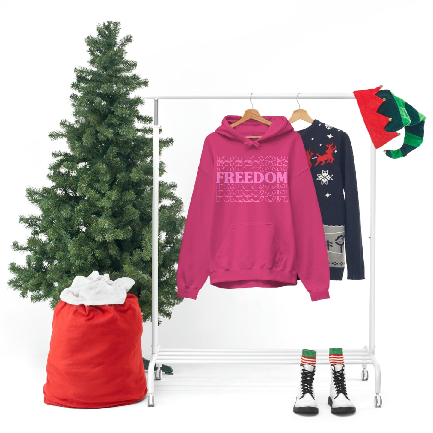 FREEDOM FREEDOM FREEDOM PINK (Unisex Heavy Blend™ Hoodie)