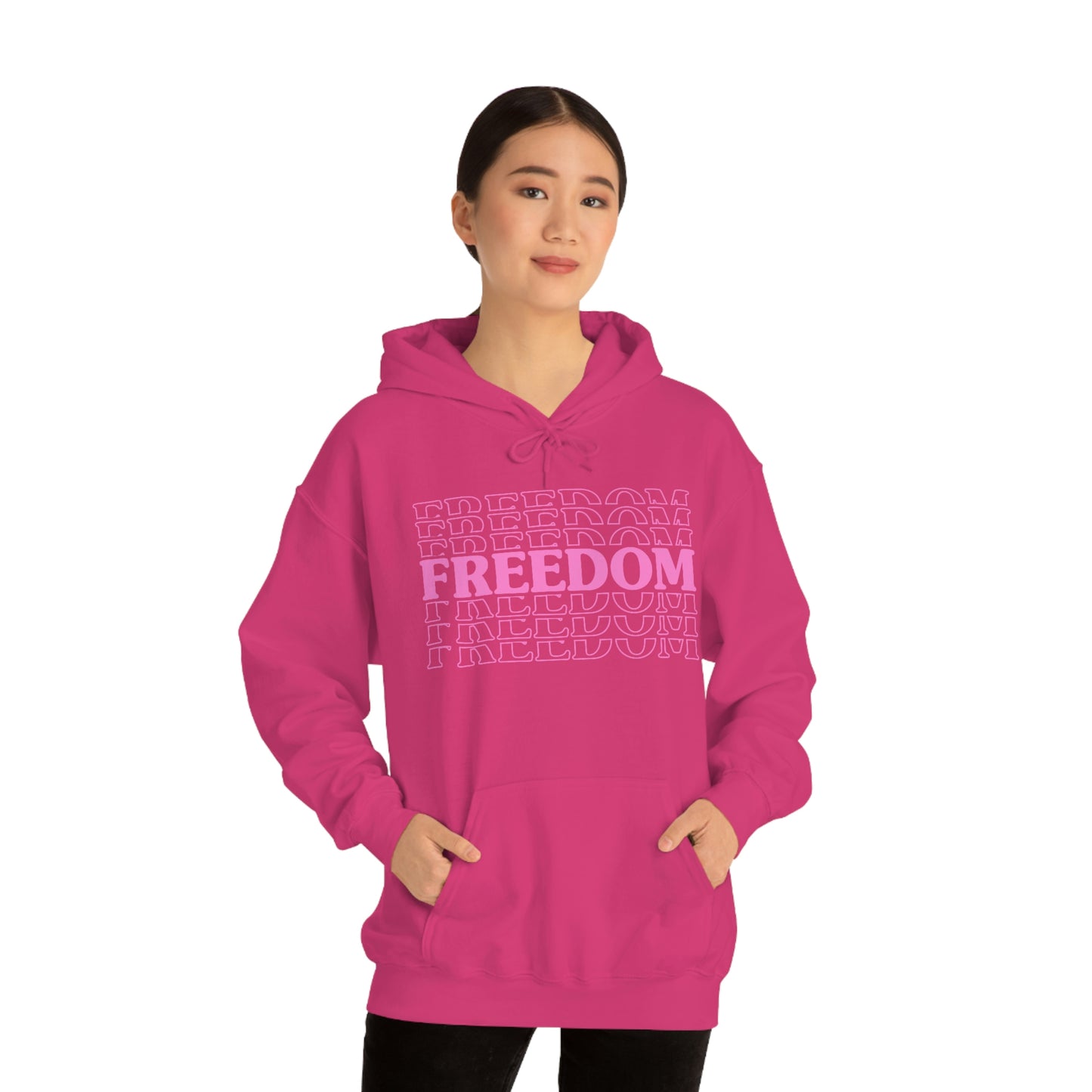 FREEDOM FREEDOM FREEDOM PINK (Unisex Heavy Blend™ Hoodie)
