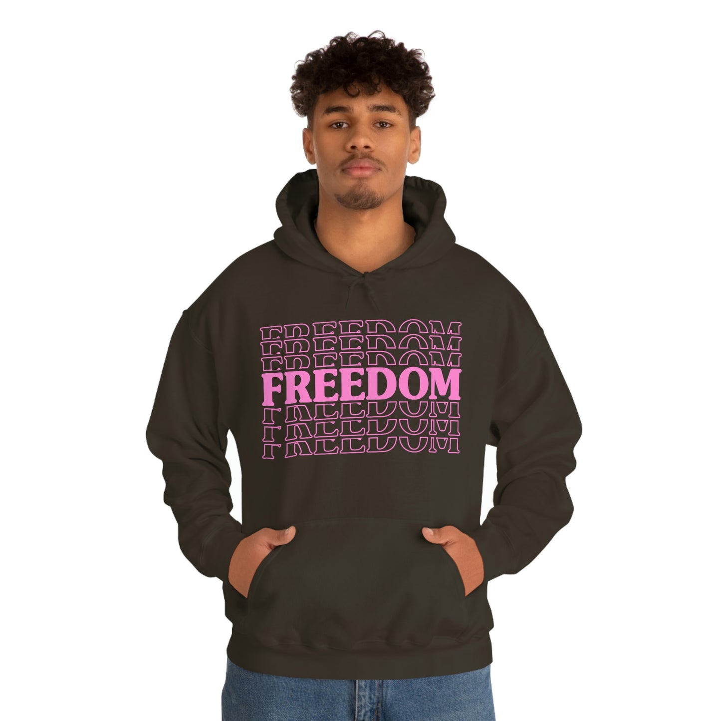 FREEDOM FREEDOM FREEDOM PINK (Unisex Heavy Blend™ Hoodie)