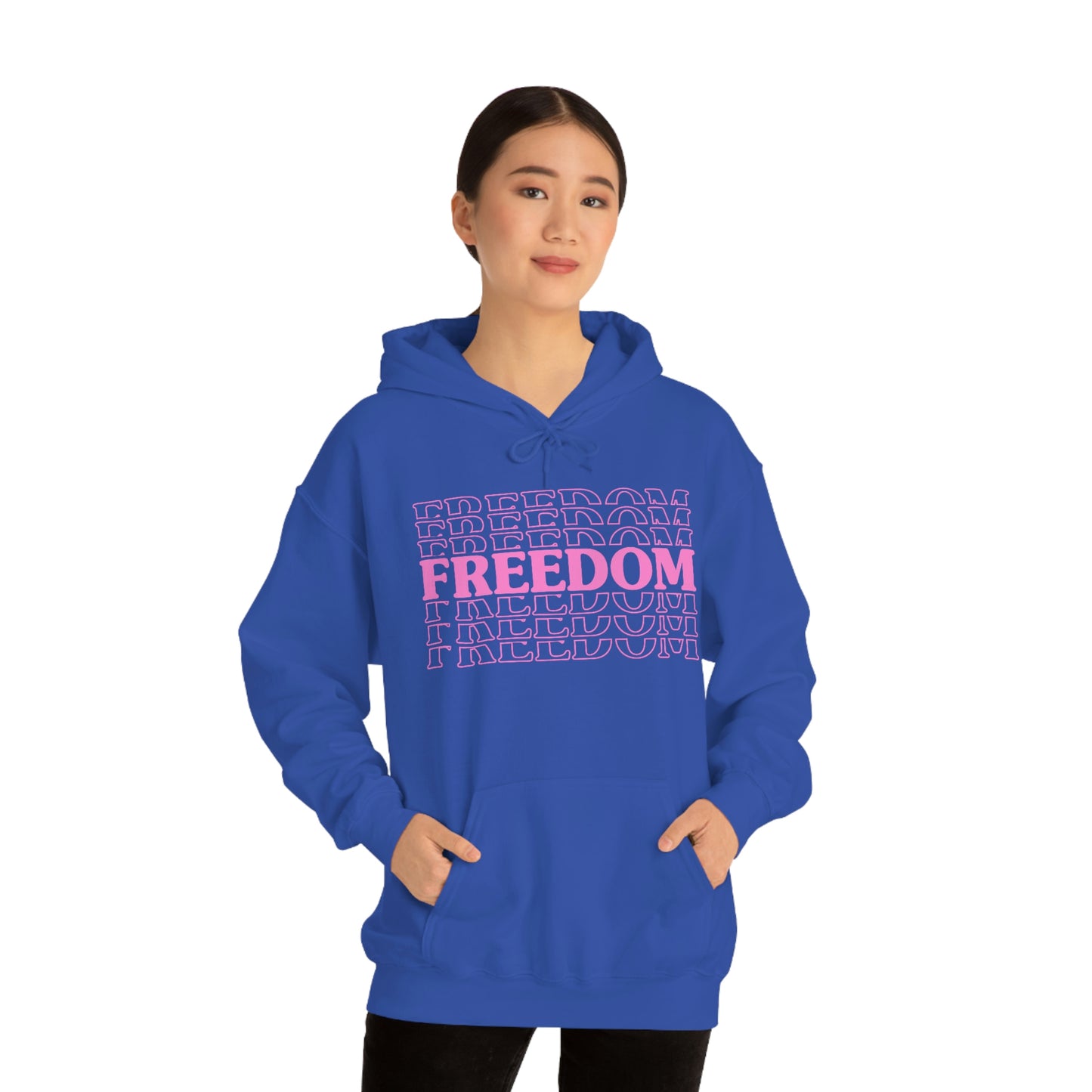 FREEDOM FREEDOM FREEDOM PINK (Unisex Heavy Blend™ Hoodie)