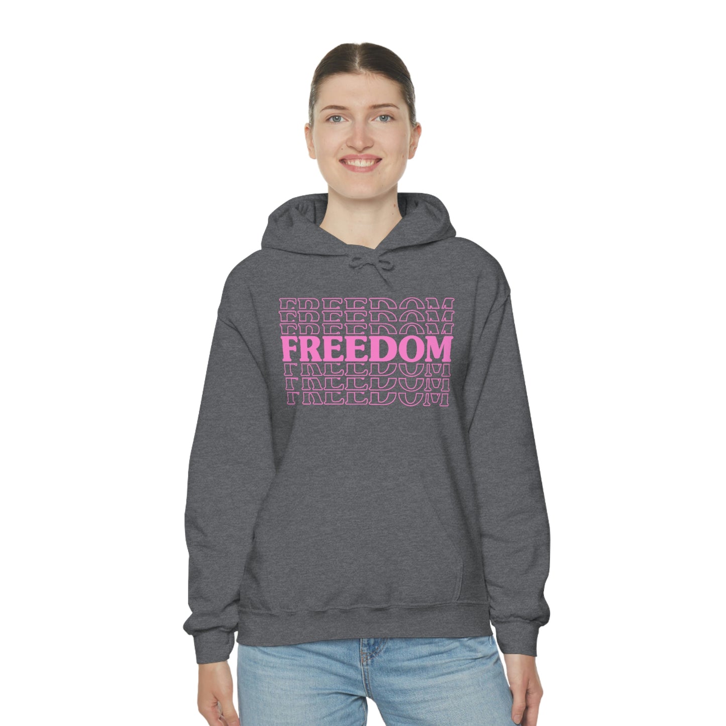 FREEDOM FREEDOM FREEDOM PINK (Unisex Heavy Blend™ Hoodie)