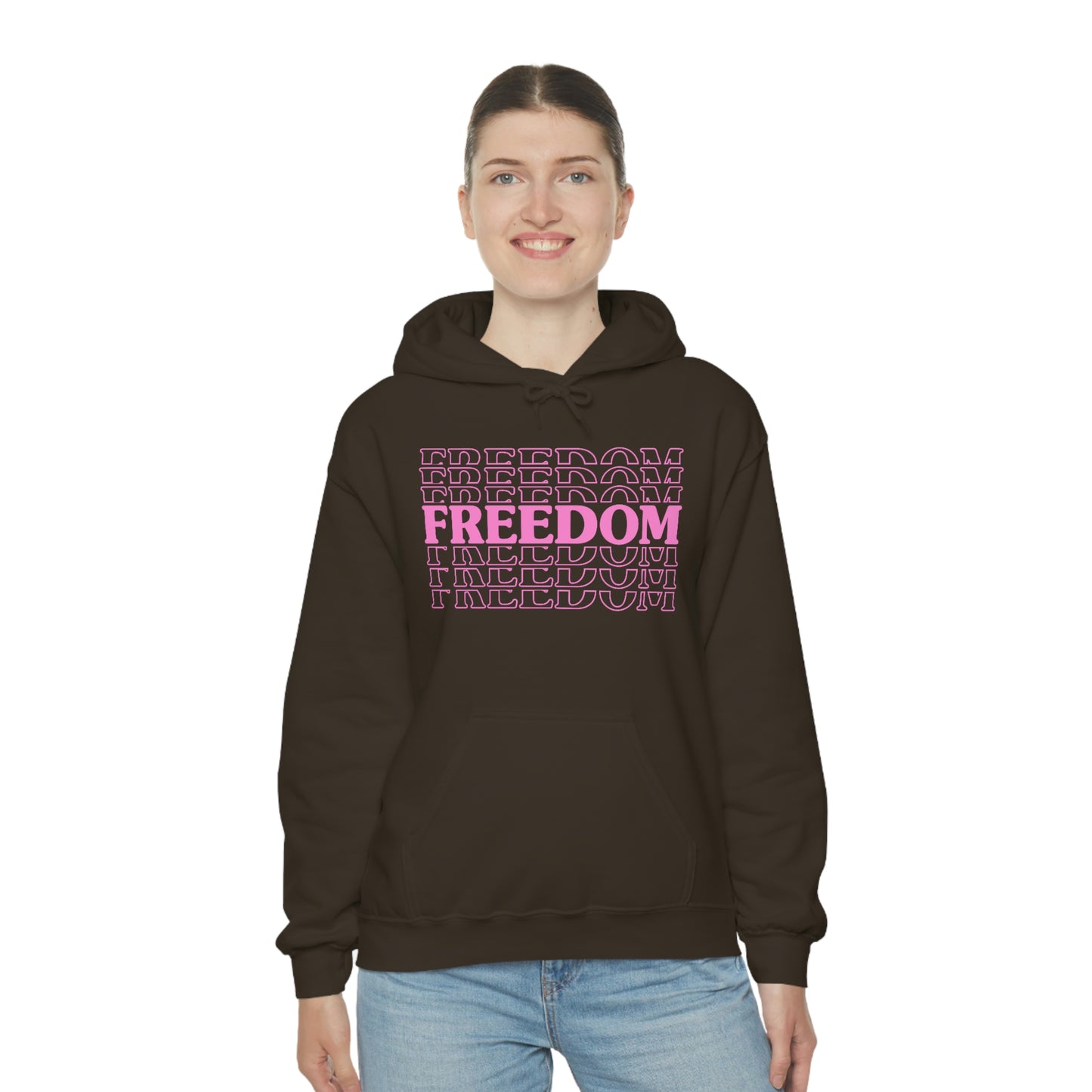 FREEDOM FREEDOM FREEDOM PINK (Unisex Heavy Blend™ Hoodie)
