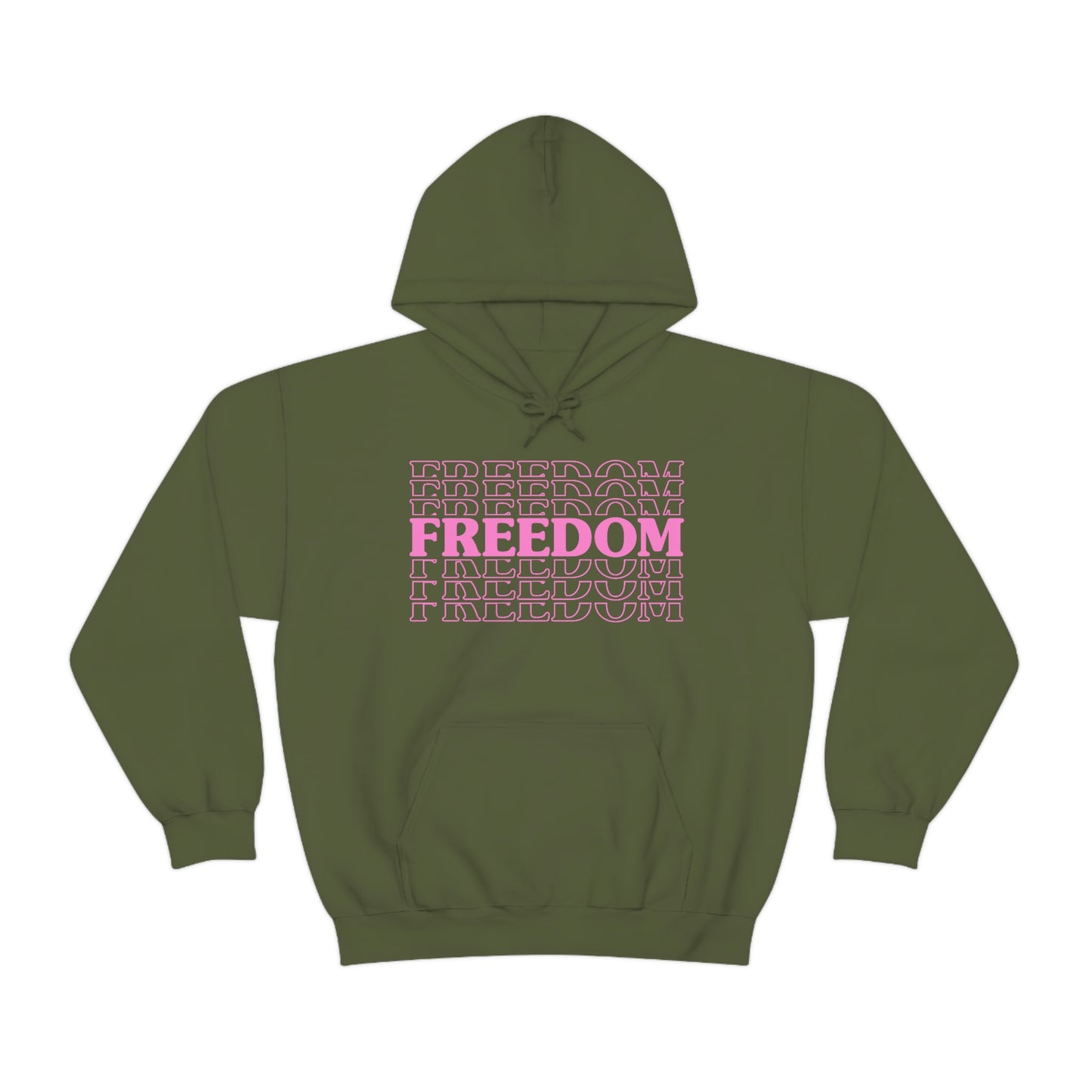 FREEDOM FREEDOM FREEDOM PINK (Unisex Heavy Blend™ Hoodie)