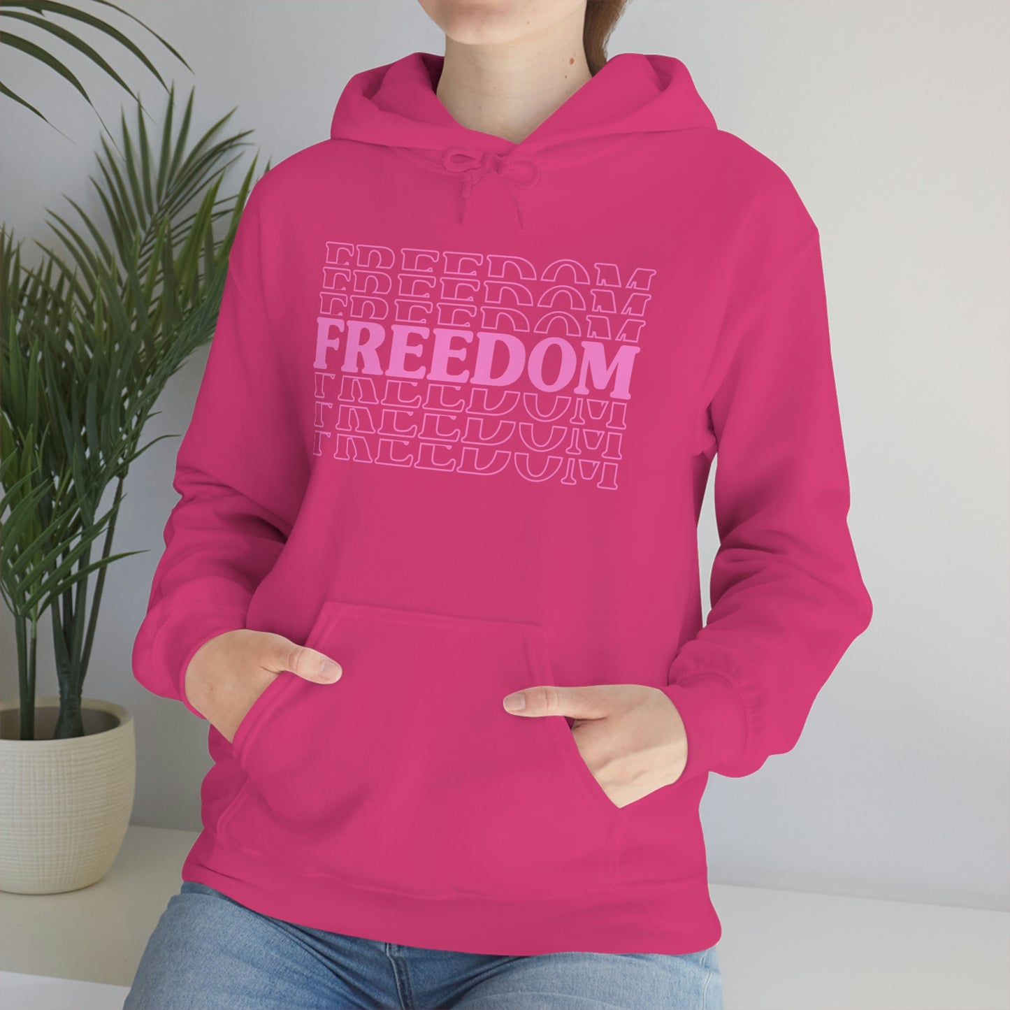 FREEDOM FREEDOM FREEDOM PINK (Unisex Heavy Blend™ Hoodie)