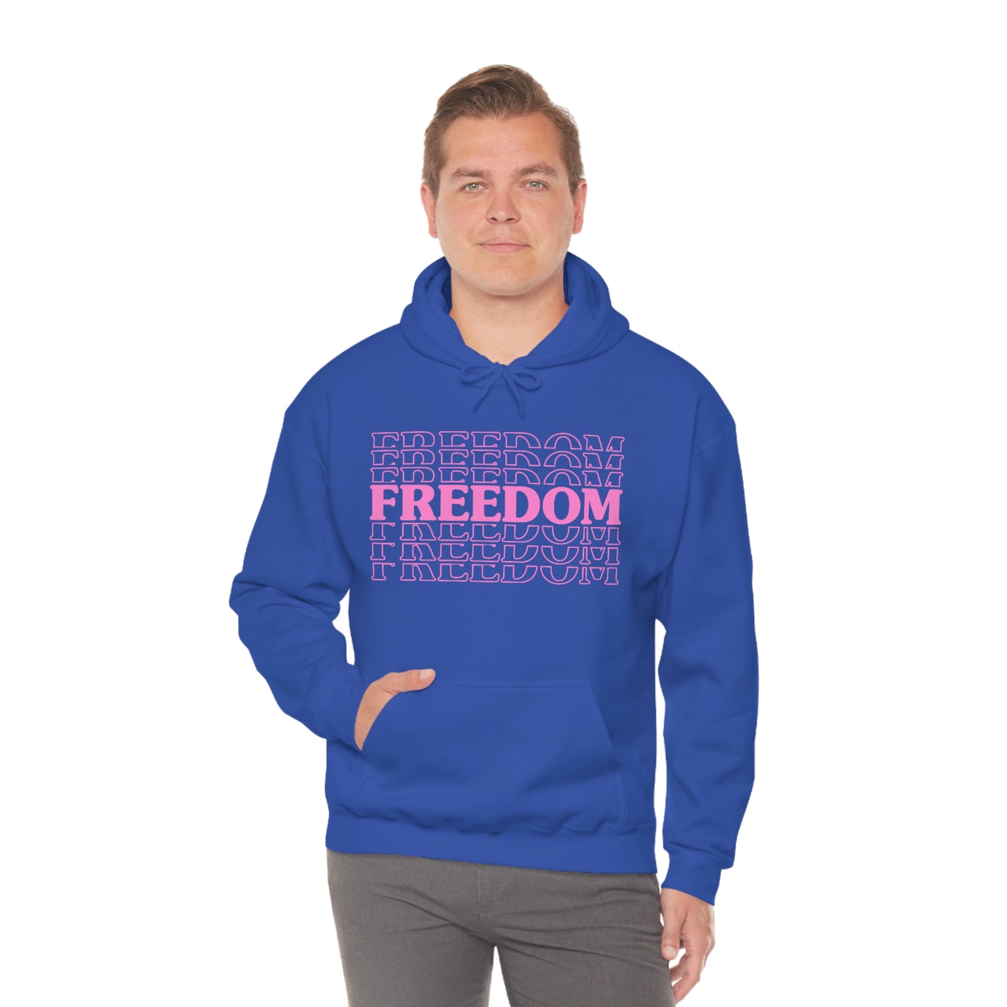 FREEDOM FREEDOM FREEDOM PINK (Unisex Heavy Blend™ Hoodie)