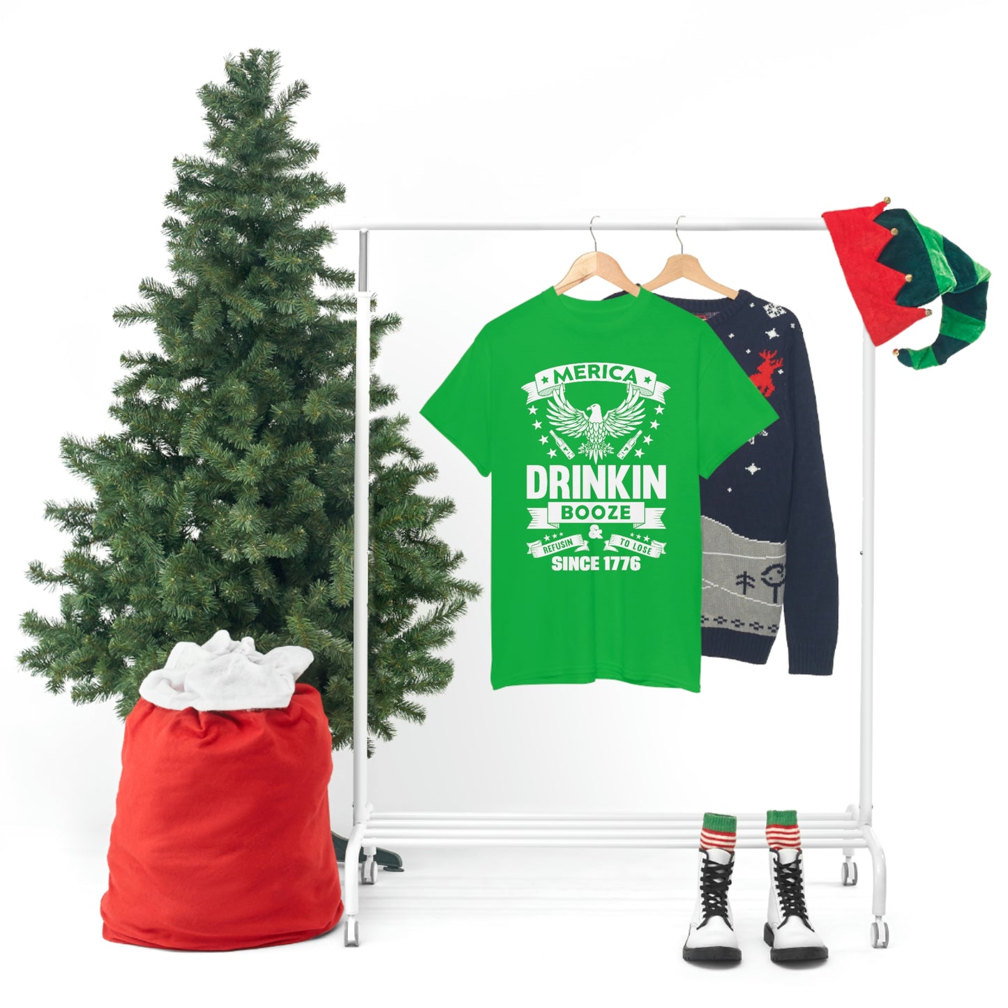 MERICA DRINKIN BOOZE REFUSING TO LOSE (Unisex t-shirt)