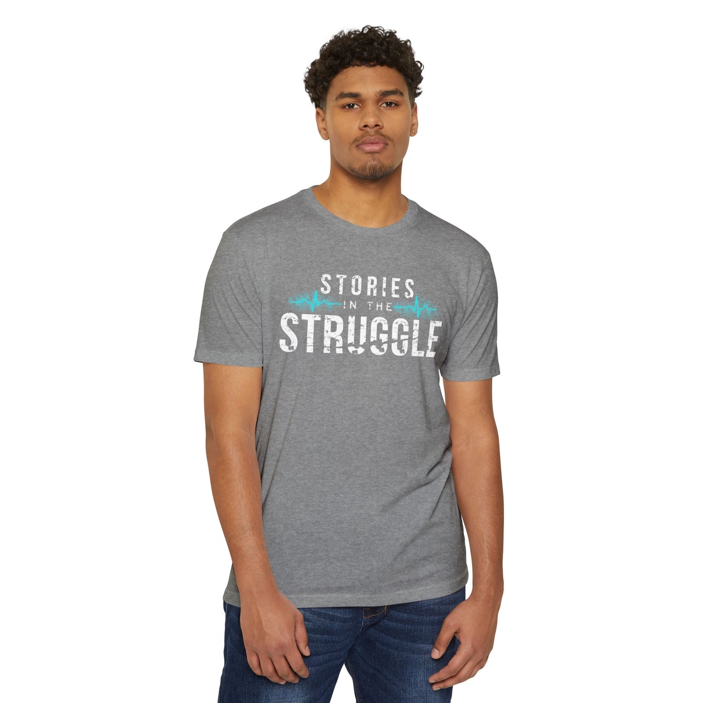 STORIES IN THE STRUGGLE  Graphic Tee (Heartbeat Accent)