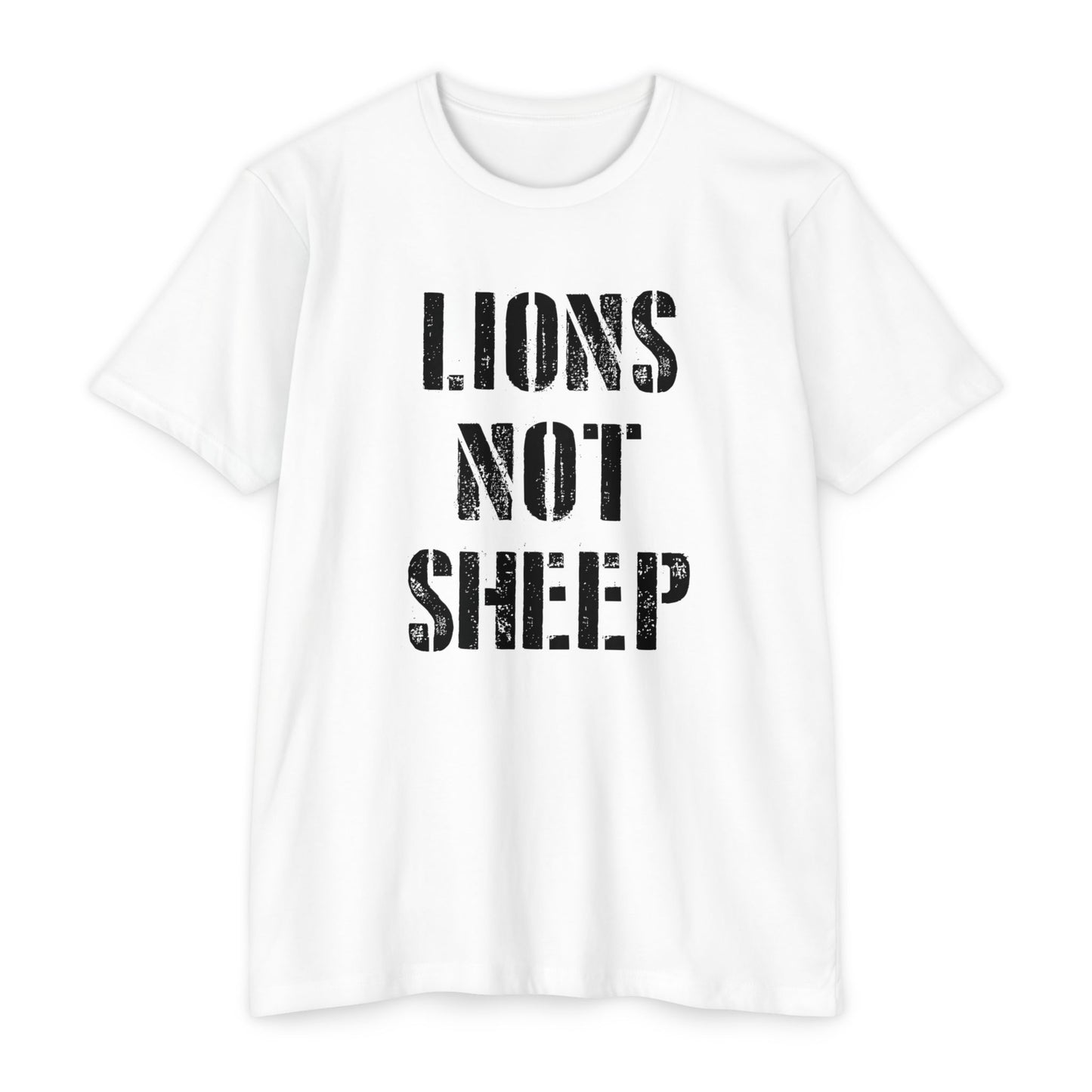 Lions Not Sheep T-Shirt — Patriotic Warrior Mentality Tee