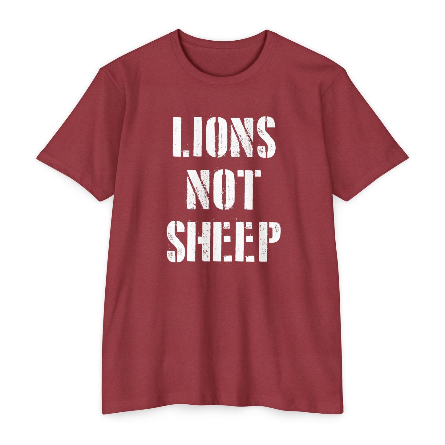Lions Not Sheep T-Shirt — Patriotic Warrior Mentality Tee