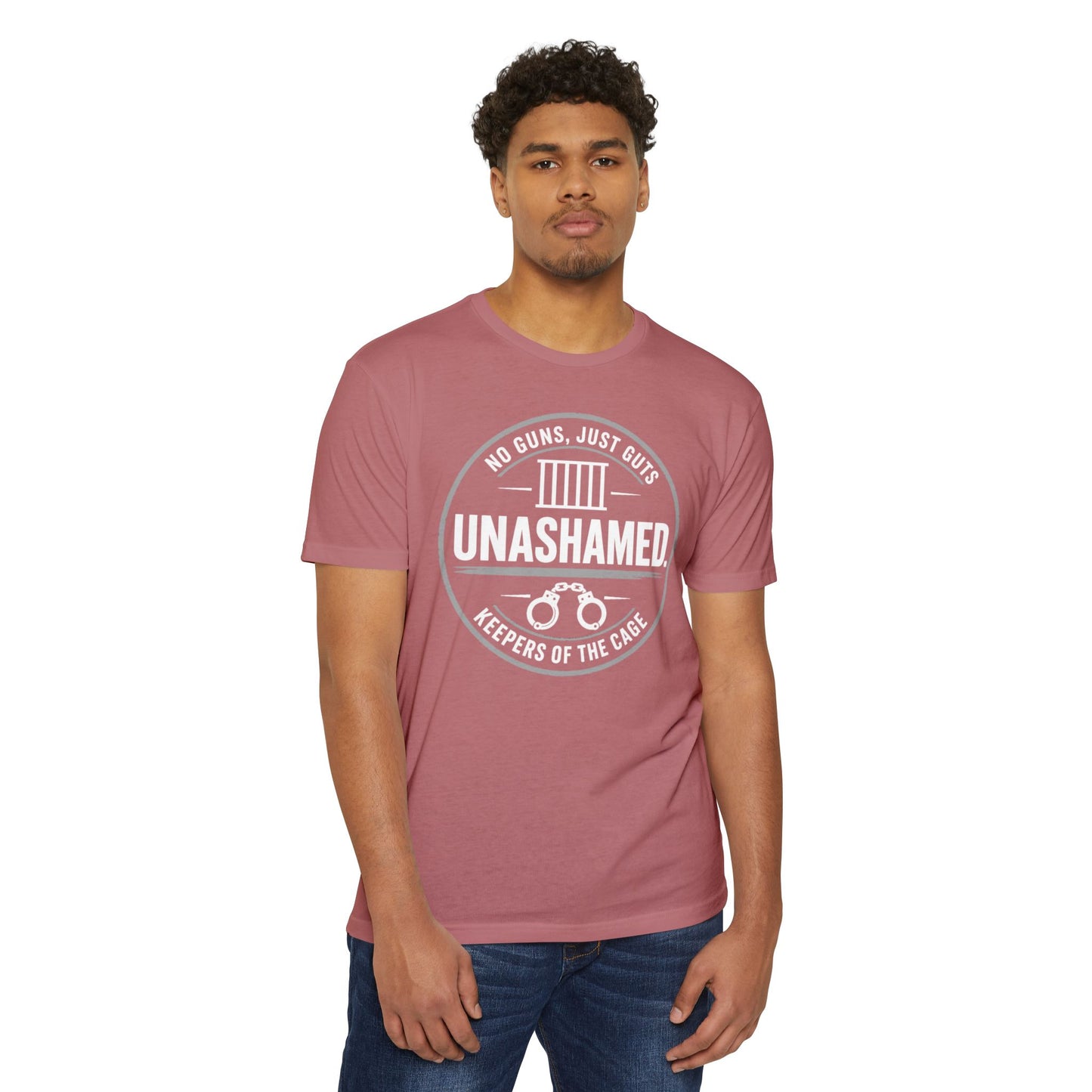 Unashamed Keepers of the Cage T-Shirt — No Guns, Just Guts Corrections/Support Graphic Tee