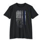 Distressed Thin Blue Line Flag T-Shirt — Police Support Tee
