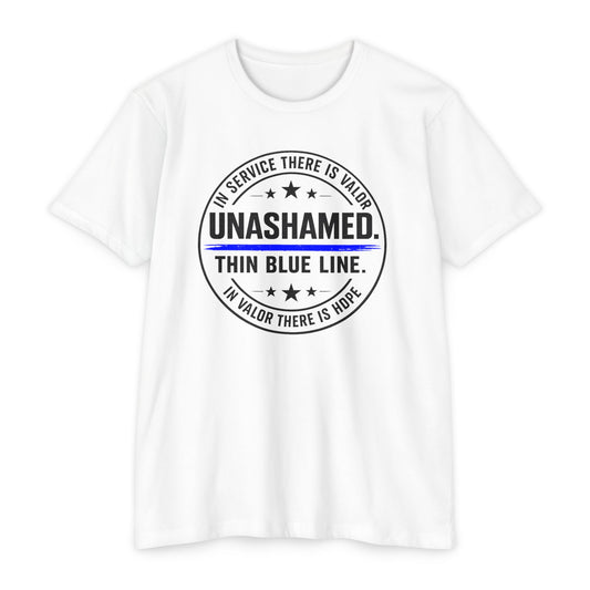 Unashamed Thin Blue Line T-Shirt — Police Pride/Support Tee