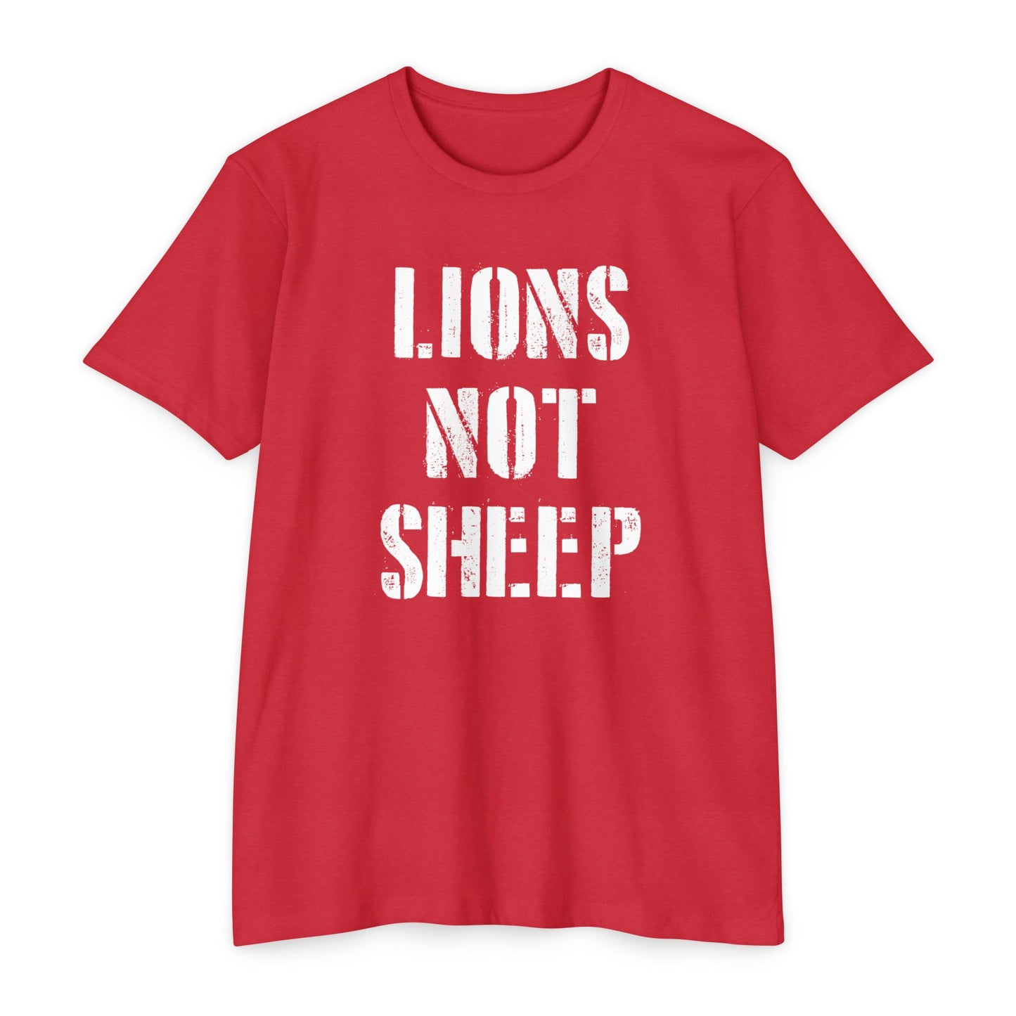 Lions Not Sheep T-Shirt — Patriotic Warrior Mentality Tee