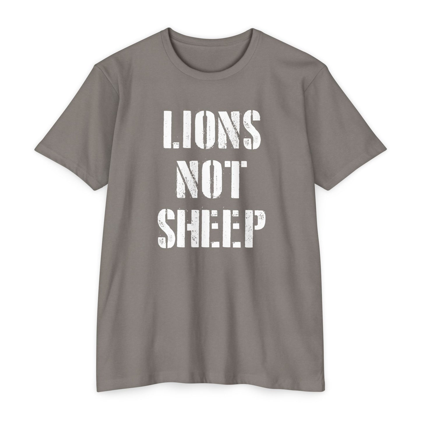 Lions Not Sheep T-Shirt — Patriotic Warrior Mentality Tee