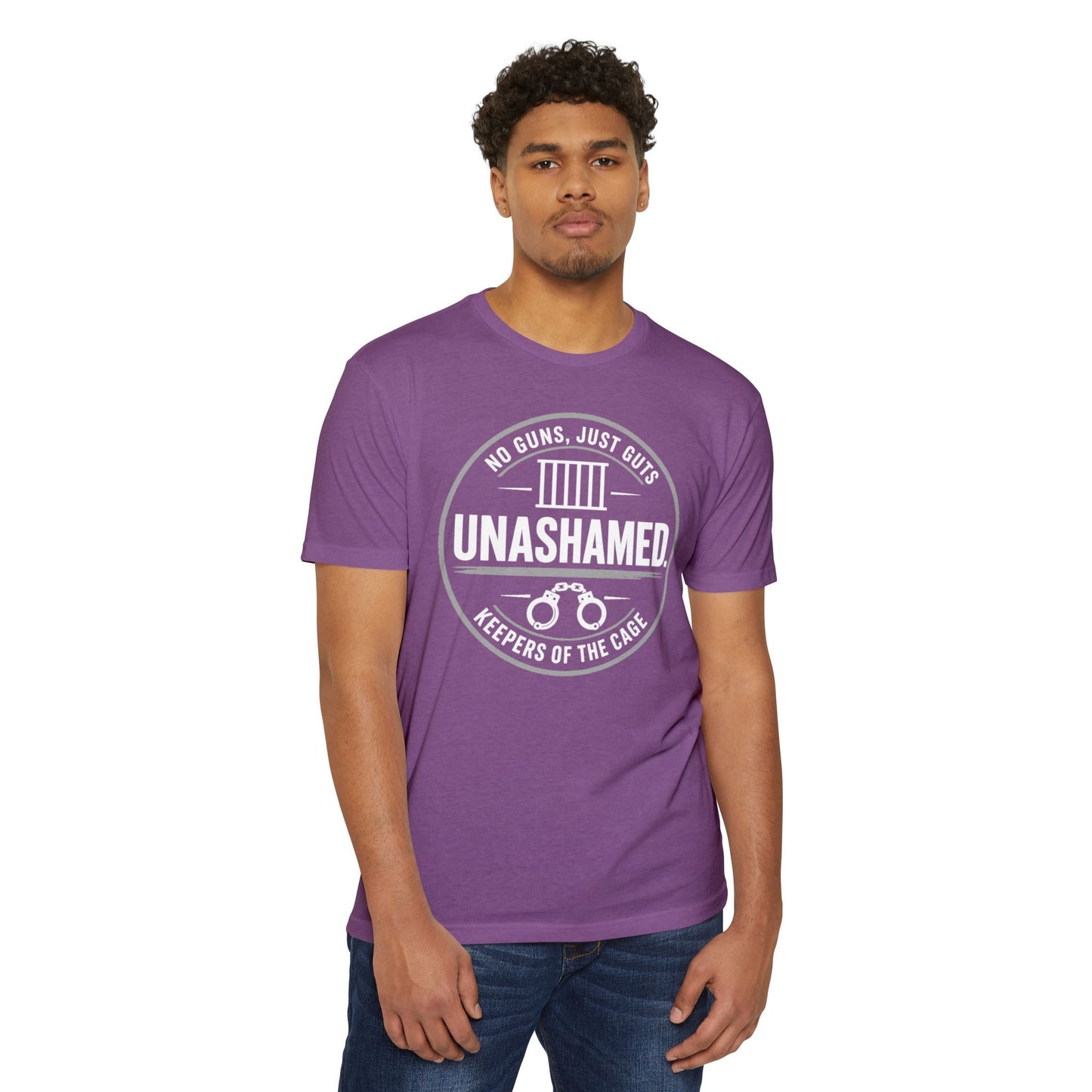 Unashamed Keepers of the Cage T-Shirt — No Guns, Just Guts Corrections/Support Graphic Tee