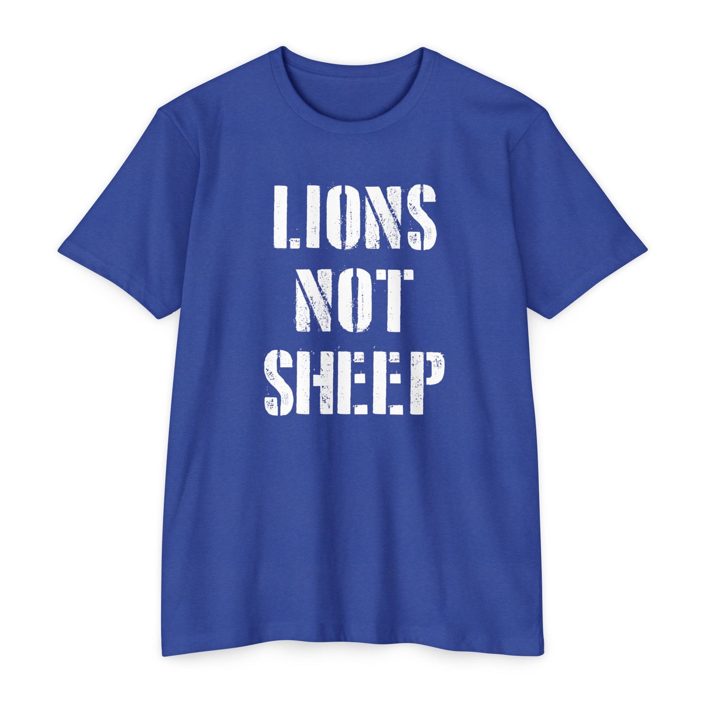 Lions Not Sheep T-Shirt — Patriotic Warrior Mentality Tee