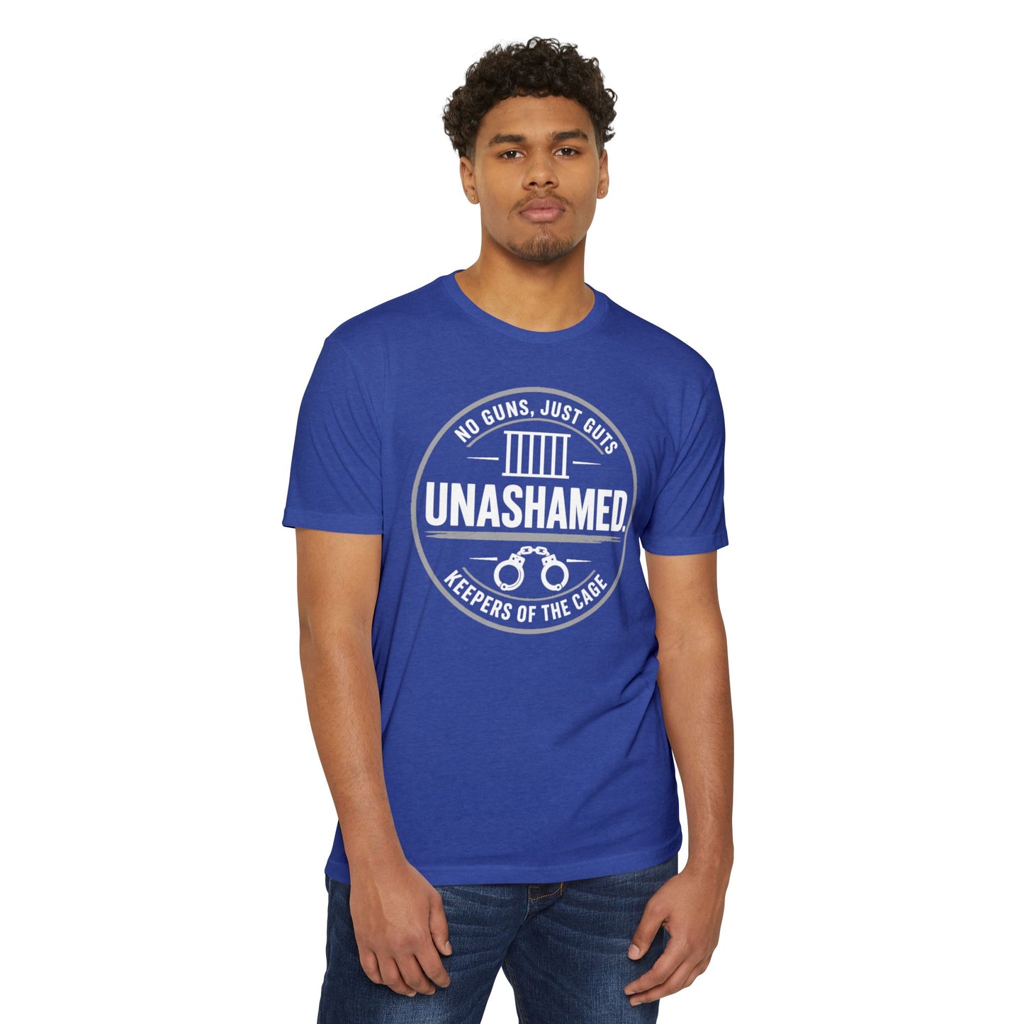 Unashamed Keepers of the Cage T-Shirt — No Guns, Just Guts Corrections/Support Graphic Tee