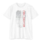 Firefighter Distressed American Flag T-Shirt — Vertical Distressed Thin Red Line Tee