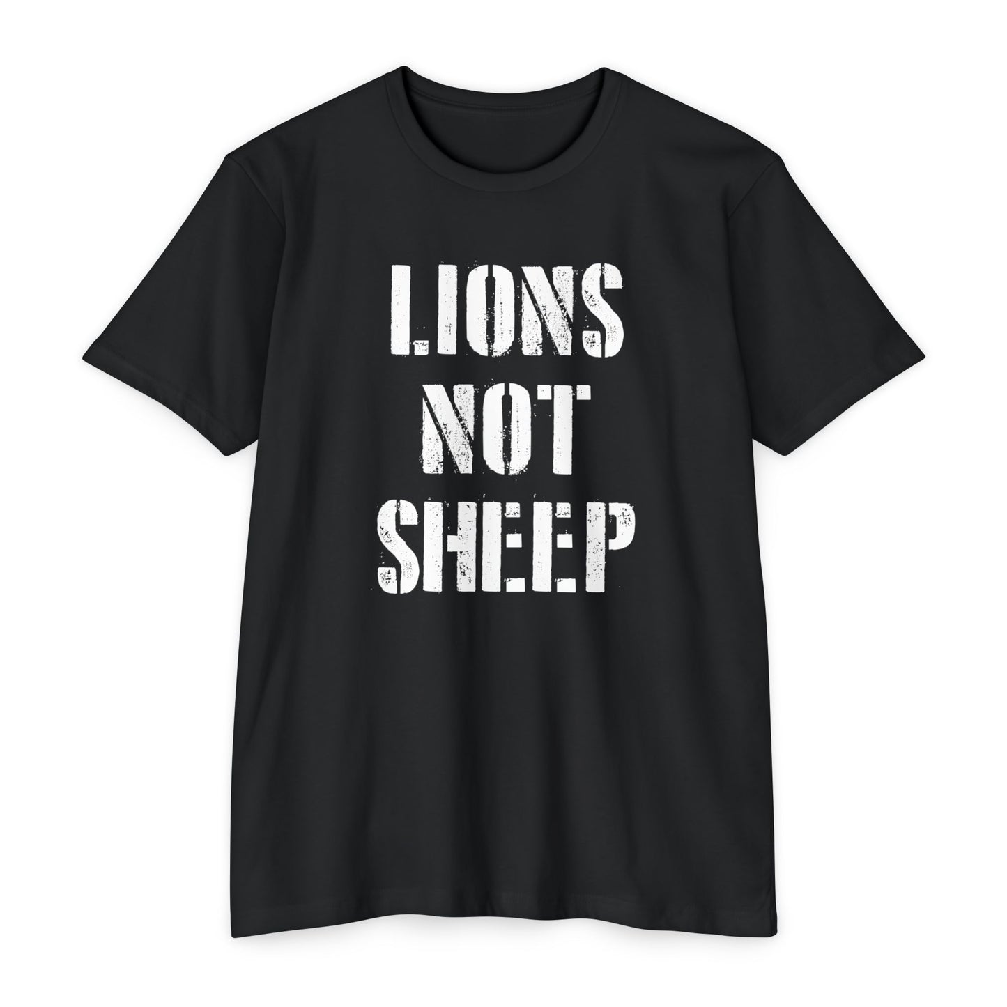 Lions Not Sheep T-Shirt — Patriotic Warrior Mentality Tee