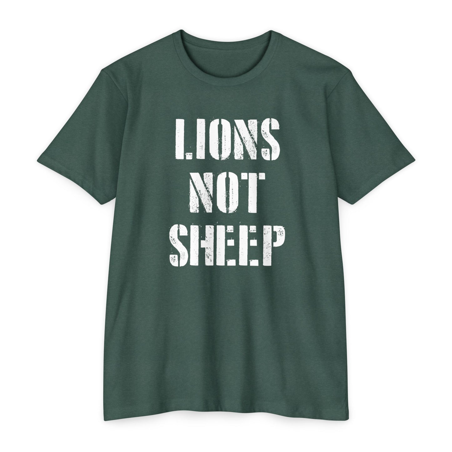 Lions Not Sheep T-Shirt — Patriotic Warrior Mentality Tee