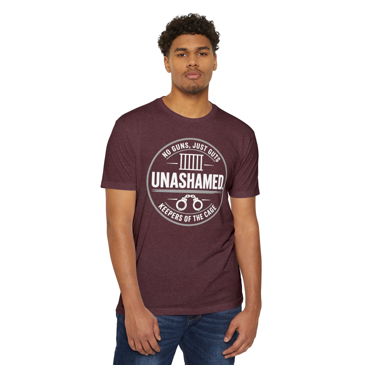 Unashamed Keepers of the Cage T-Shirt — No Guns, Just Guts Corrections/Support Graphic Tee